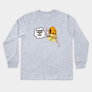 Trust Fried Chicken Kids Long Sleeve T-Shirt